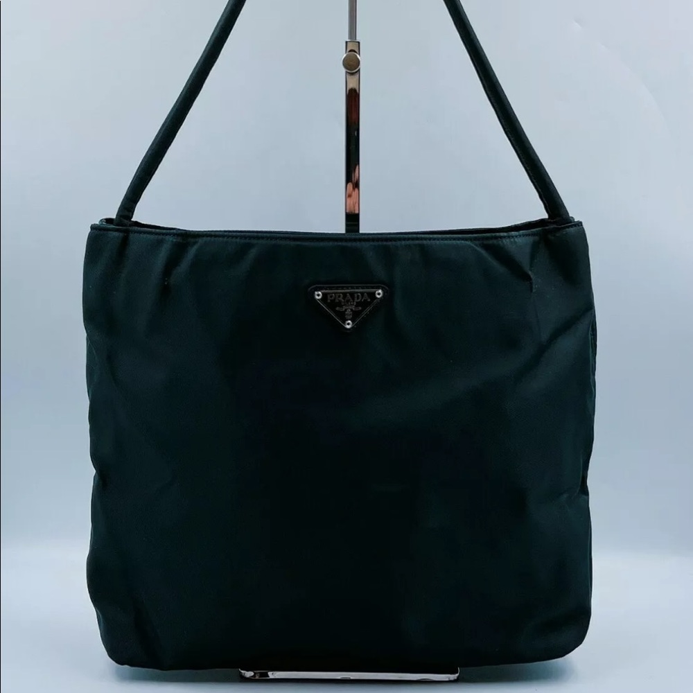 Prada black nylon medium size bag